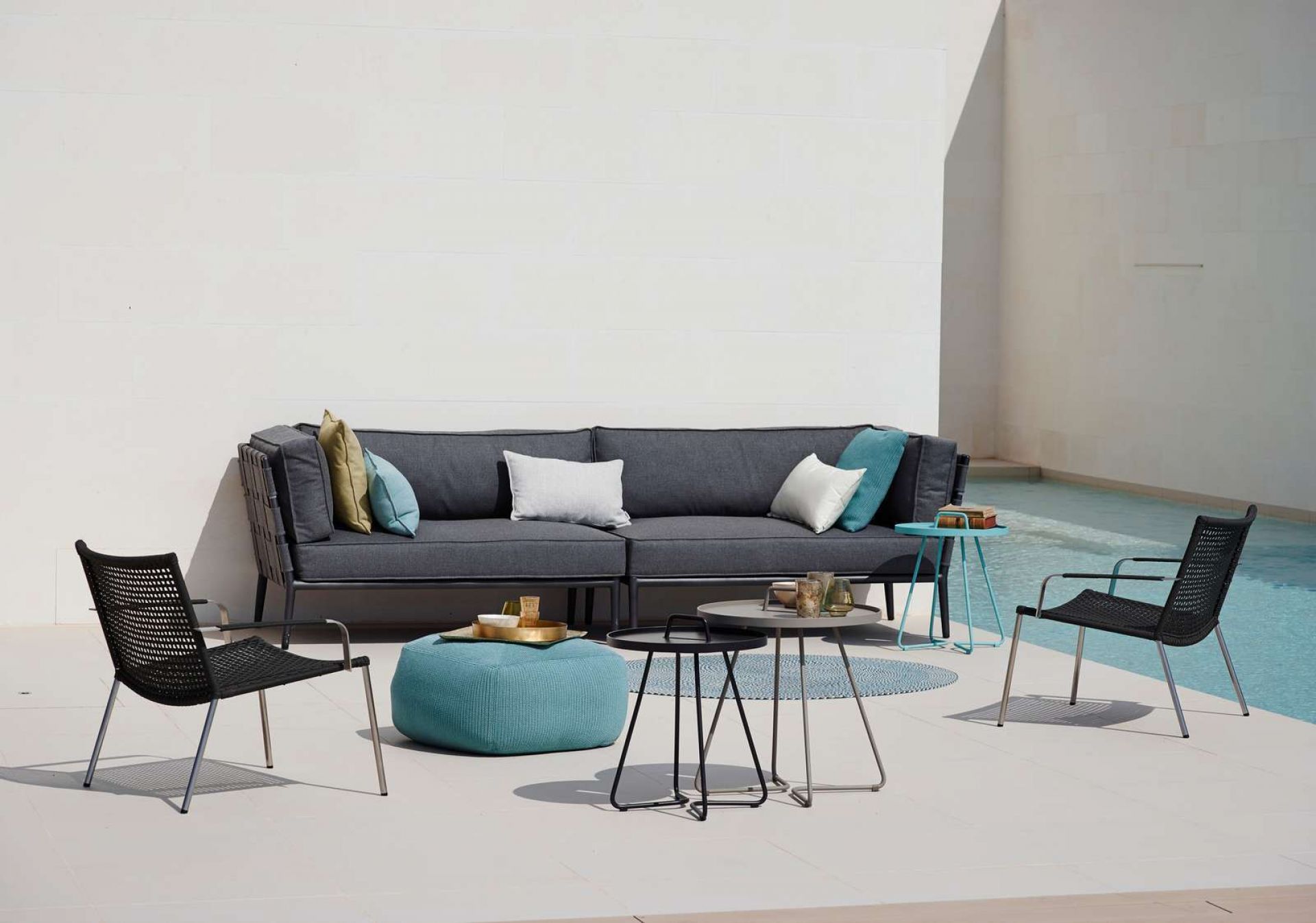 Conic Outdoor 2-Sitzer Modulsofa rechts Cane-Line