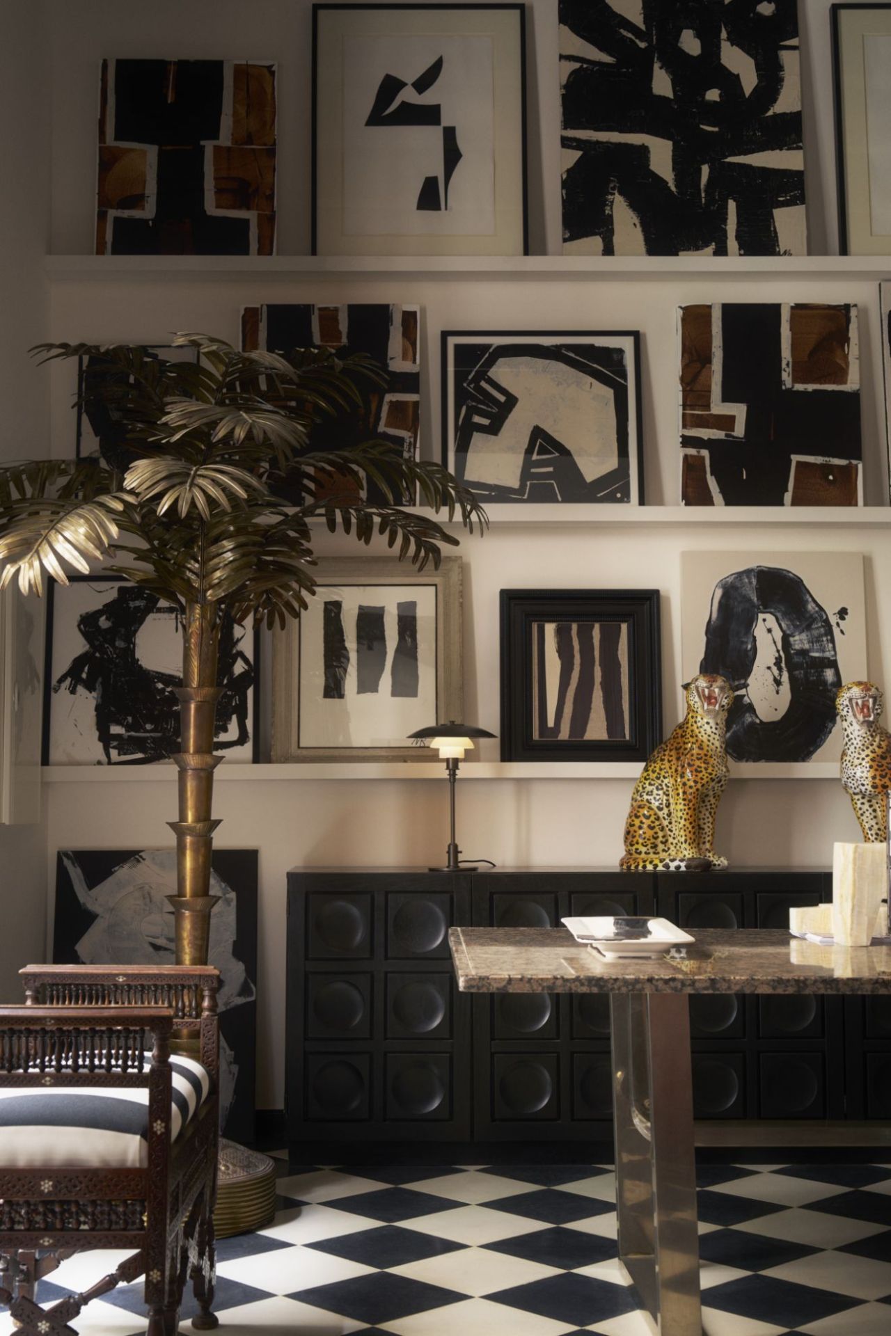 PH 3/2 Aged Brass Opal Tischleuchte Louis Poulsen