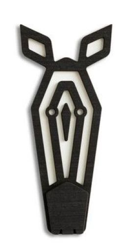 The Zebra Mini Tiermaske von Umasqu, handgefertigter Wandschmuck aus Holz, modernes Design für Wohnzimmer und Büro.