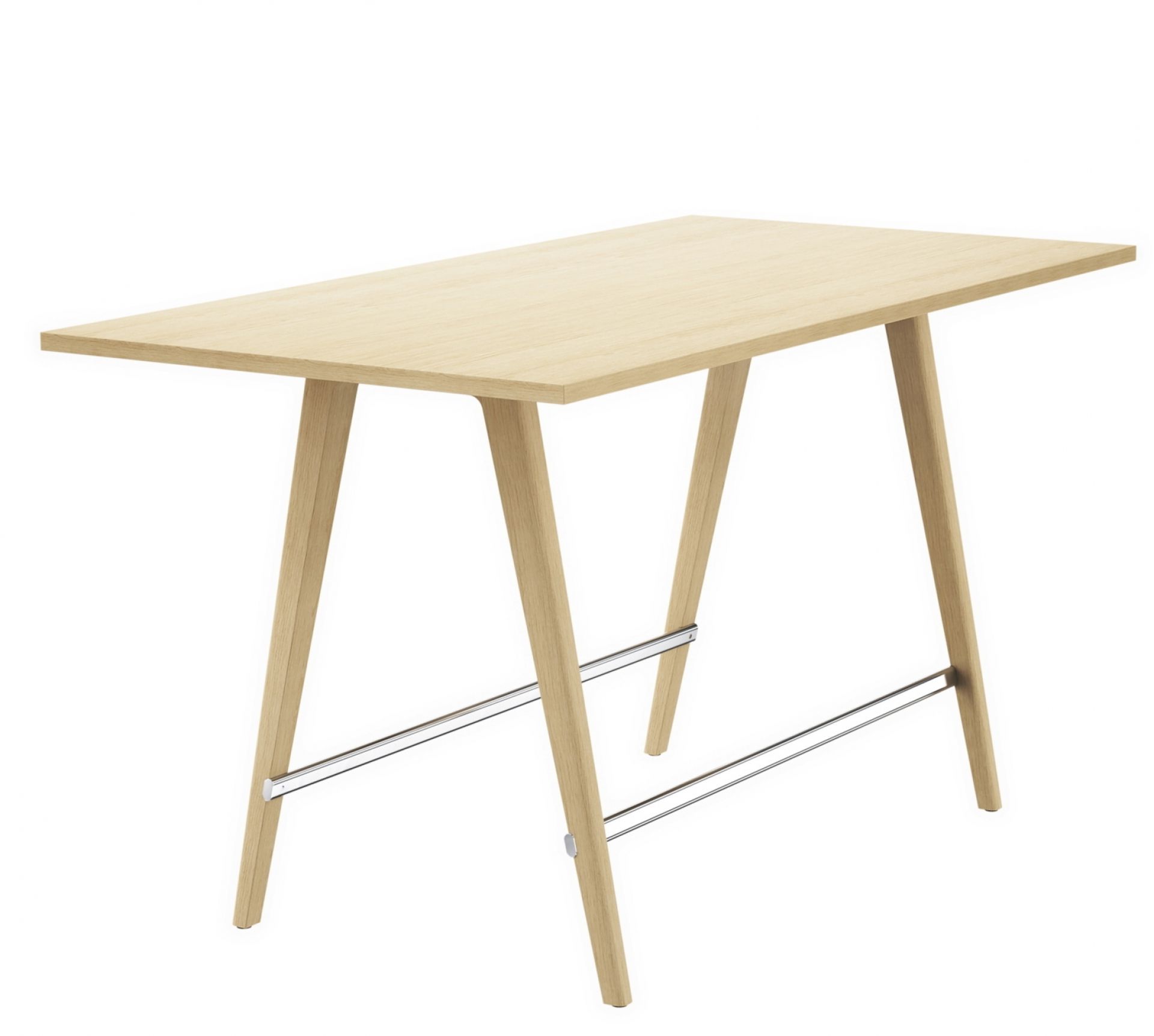 Heller Thonet Stehtisch 1510 aus Holz mit Fußstütze, ideal für Büro und Konferenz.