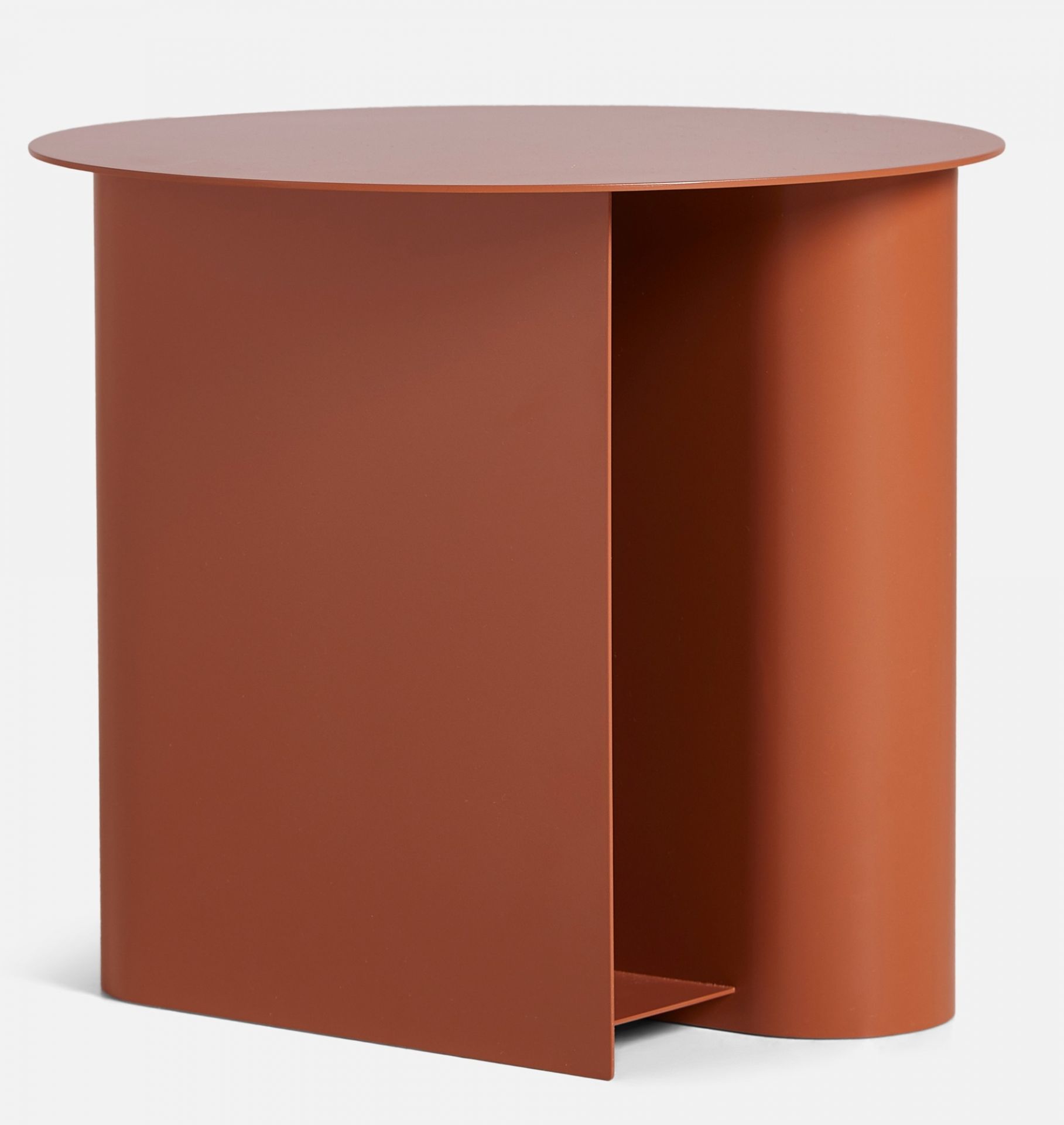 Sentrum Beistelltisch in Orange: Moderner, minimalistischer Metalltisch für Wohnzimmer und Schlafzimmer.