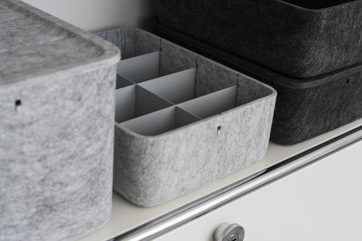 USM Haller Inos Box hoch mit Tablett