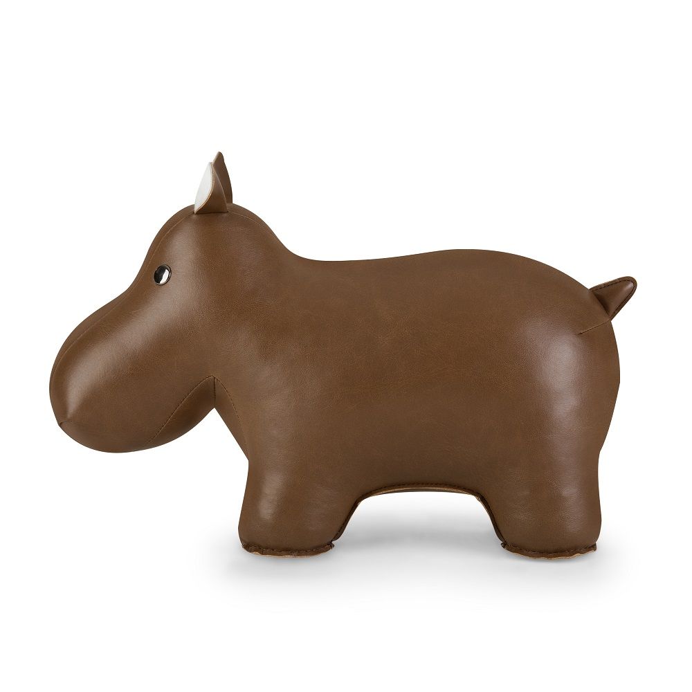 Braun-weißer Hippo Türstopper von Züny, eine exklusive Limited Edition, dekorativer und praktischer Türhalter.