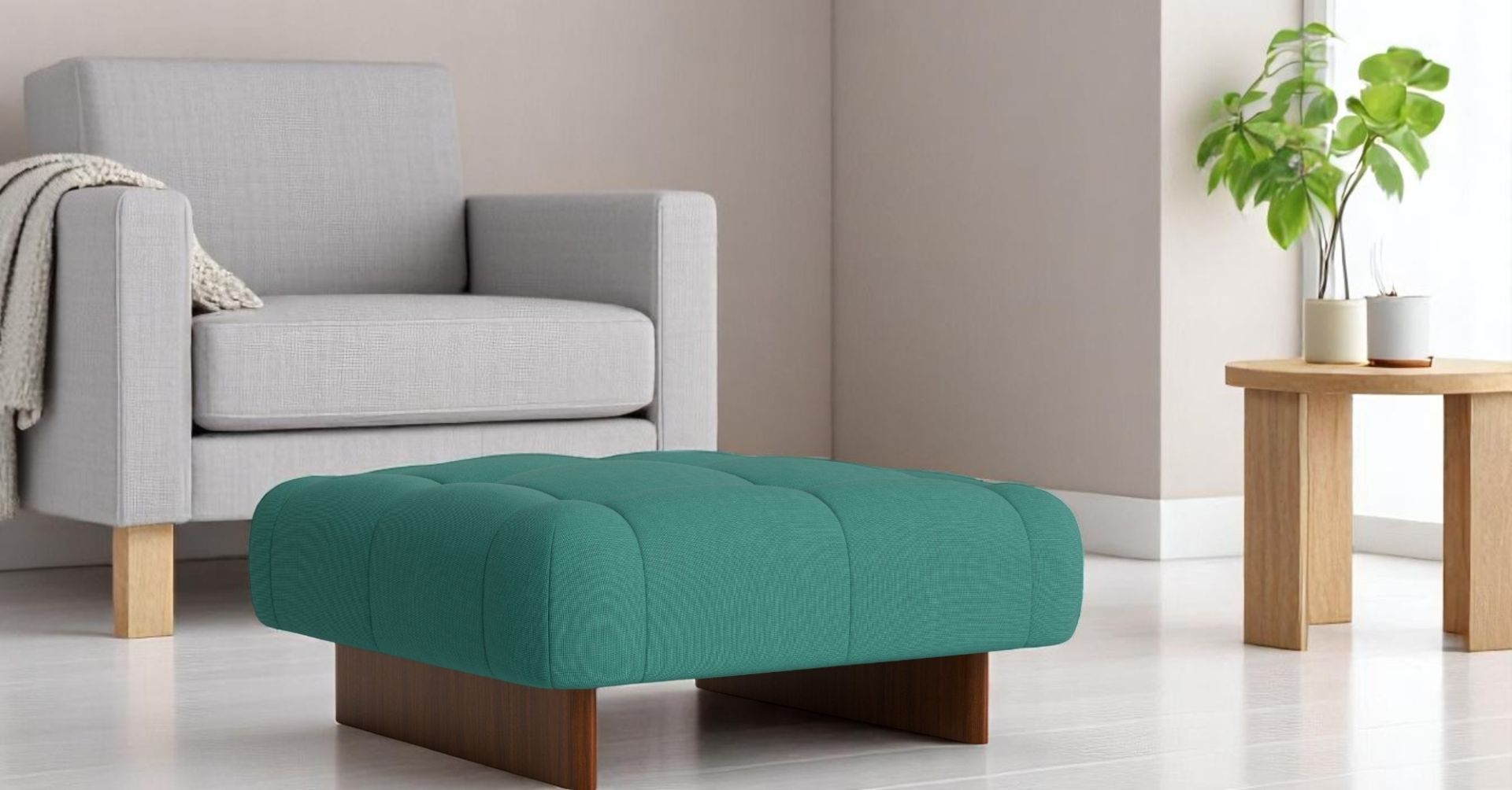 Quilton Lift Ottoman Hocker Hay