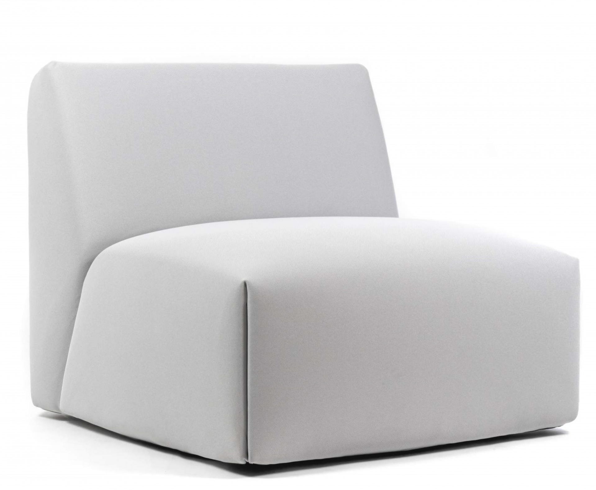 Costume Modulsofa: Einzelmodul in Weiß, modernes Design für flexibles Wohnen und individuelle Sofa-Gestaltung.