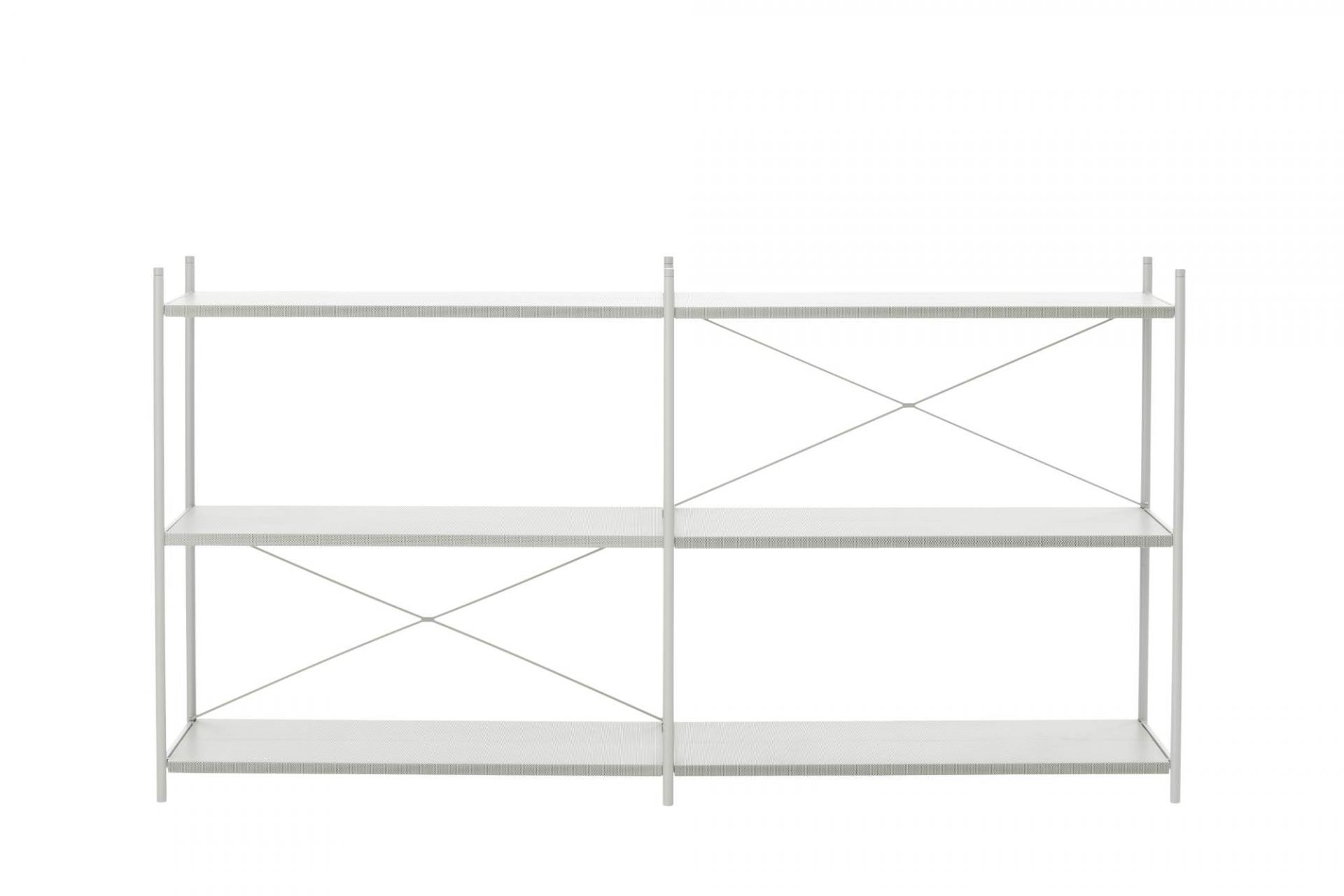 Graues Punctual Regal 2x3 von Ferm Living. Modernes, minimalistisches Regalsystem für Wohnzimmer und Büro.