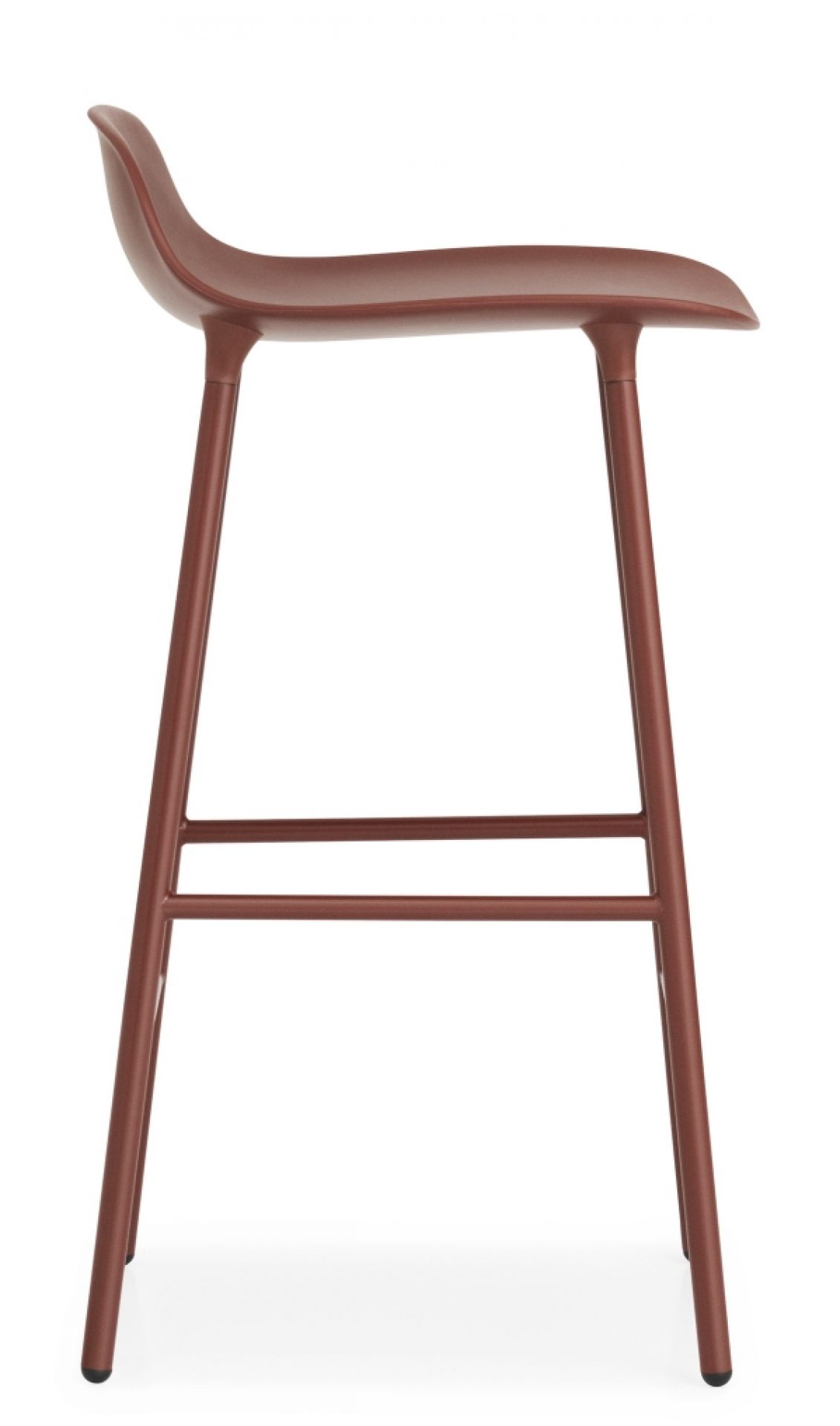Form Barstool Barhocker von Normann Copenhagen, H 65 cm, Stahl, modernes Design, braun.