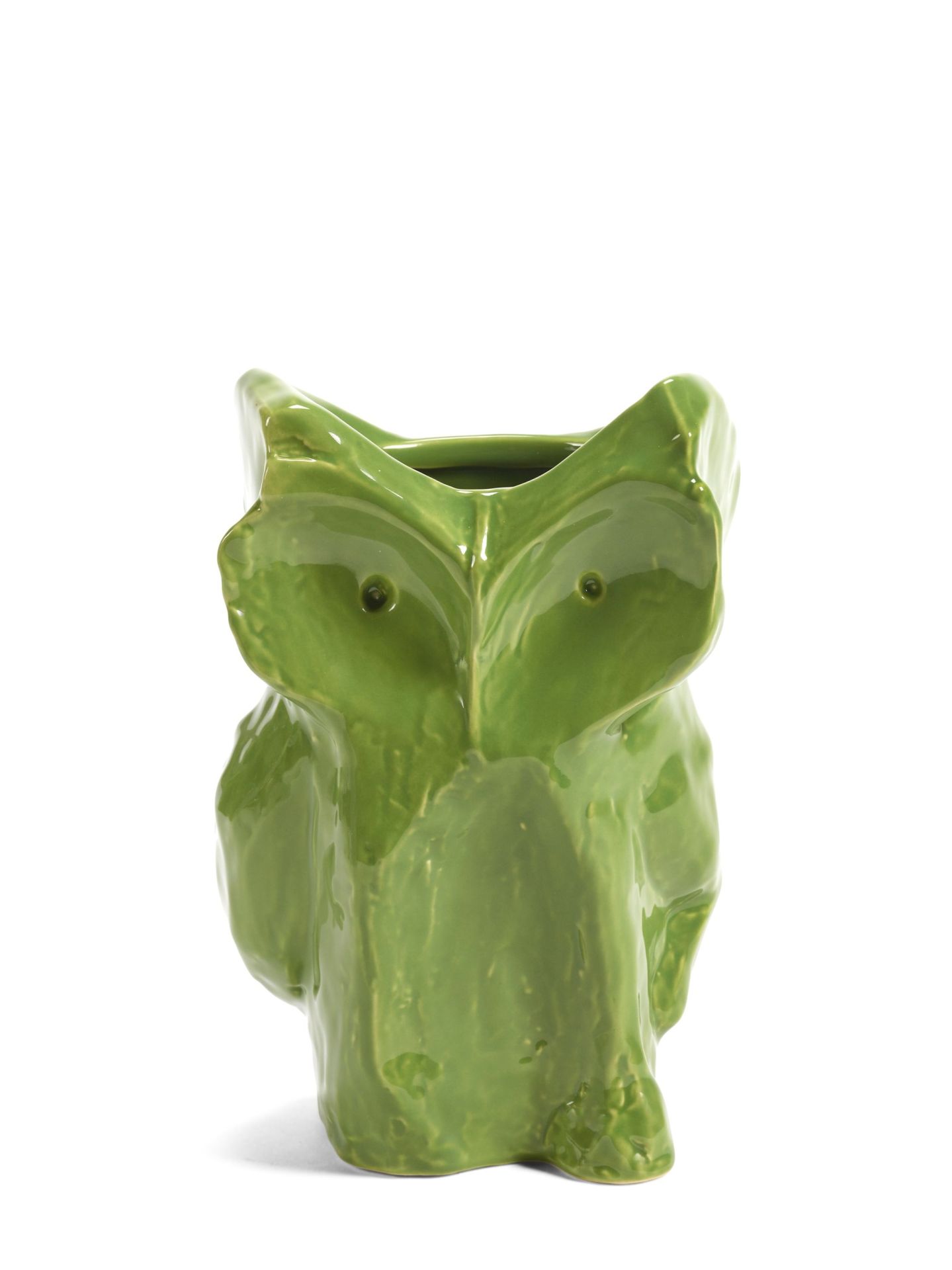 Grüne Eule Vase von Serax, dekorative Keramik Blumenvase in Eulenform für Wohnaccessoires.