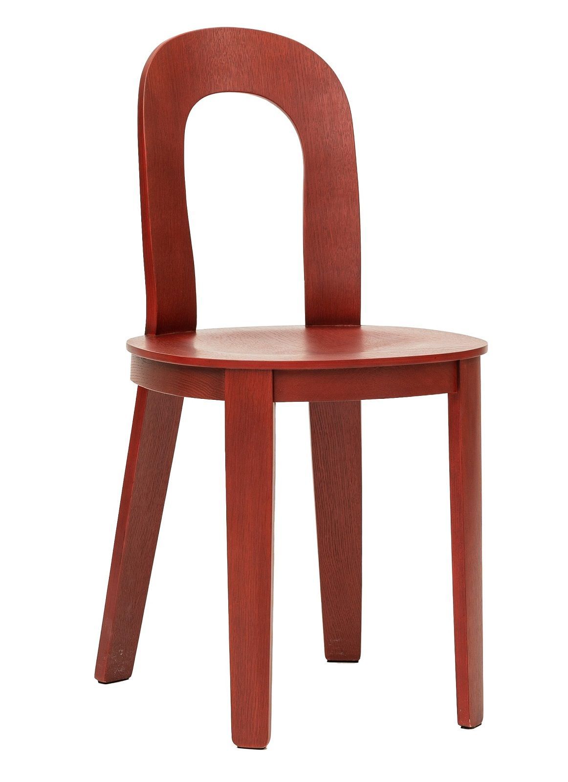 Roter Olivia Chair Holzstuhl von Design House Stockholm aus Eiche, modernes Möbeldesign.