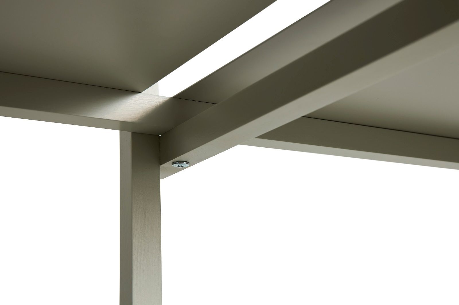 Detailaufnahme des Woody Regals von Hay, das die Konstruktion und die Verbindungselemente zeigt.