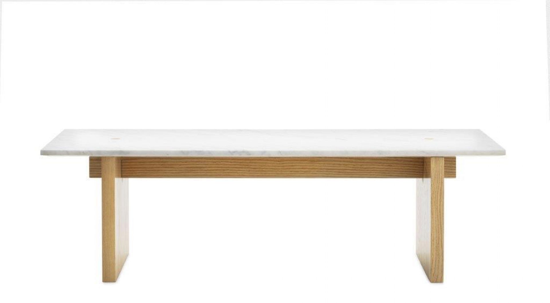 Solid Table Couchtisch von Normann Copenhagen mit Marmorplatte und Holzgestell, modernes Design.