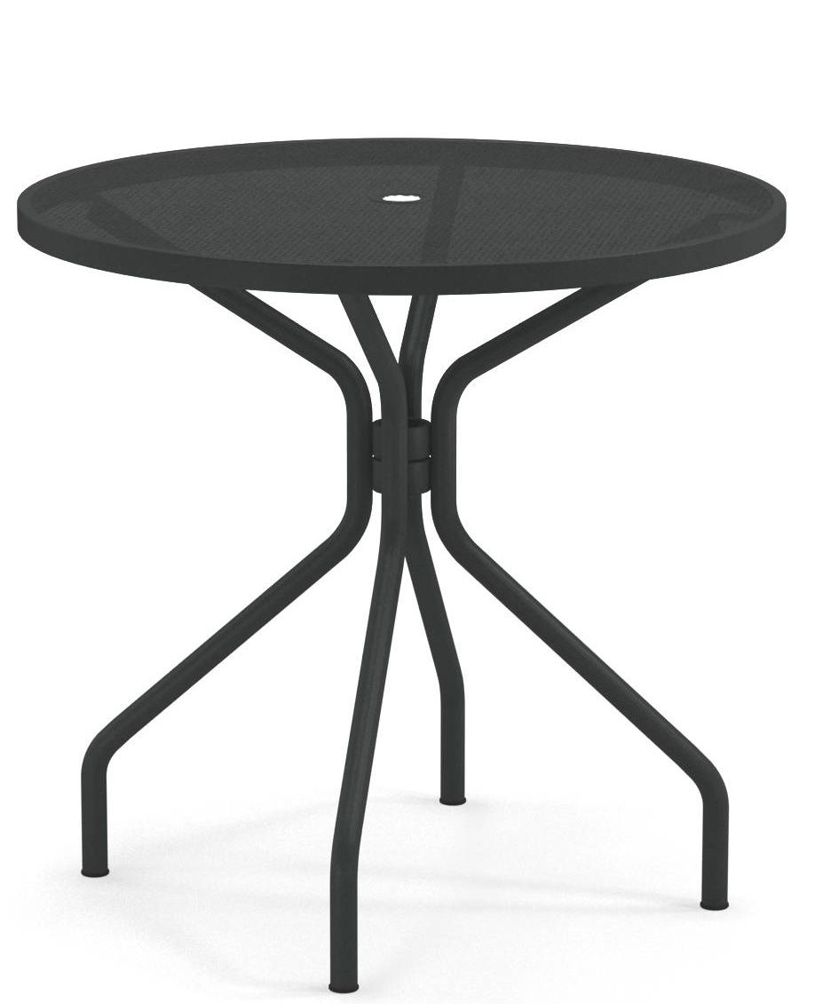 Schwarzer, runder Cambi Tisch von Emu für den Außenbereich mit filigranem Metallgestell.