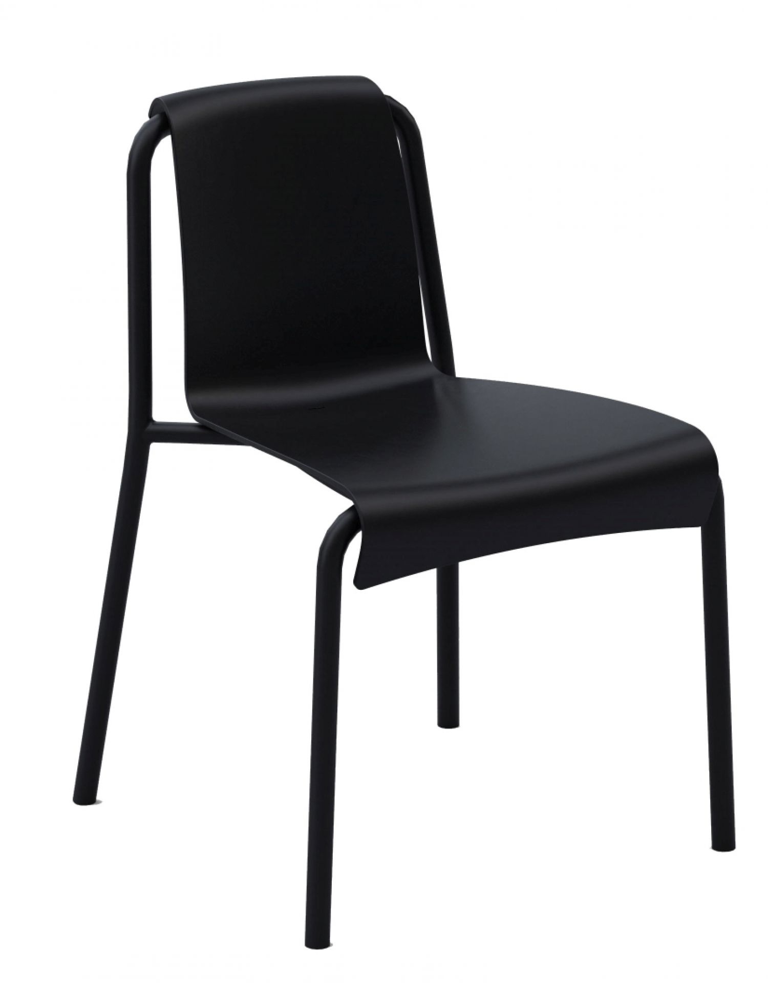 Schwarzer Nami Dining Chair von Houe, ein moderner Outdoor Stuhl mit minimalistischem Design.