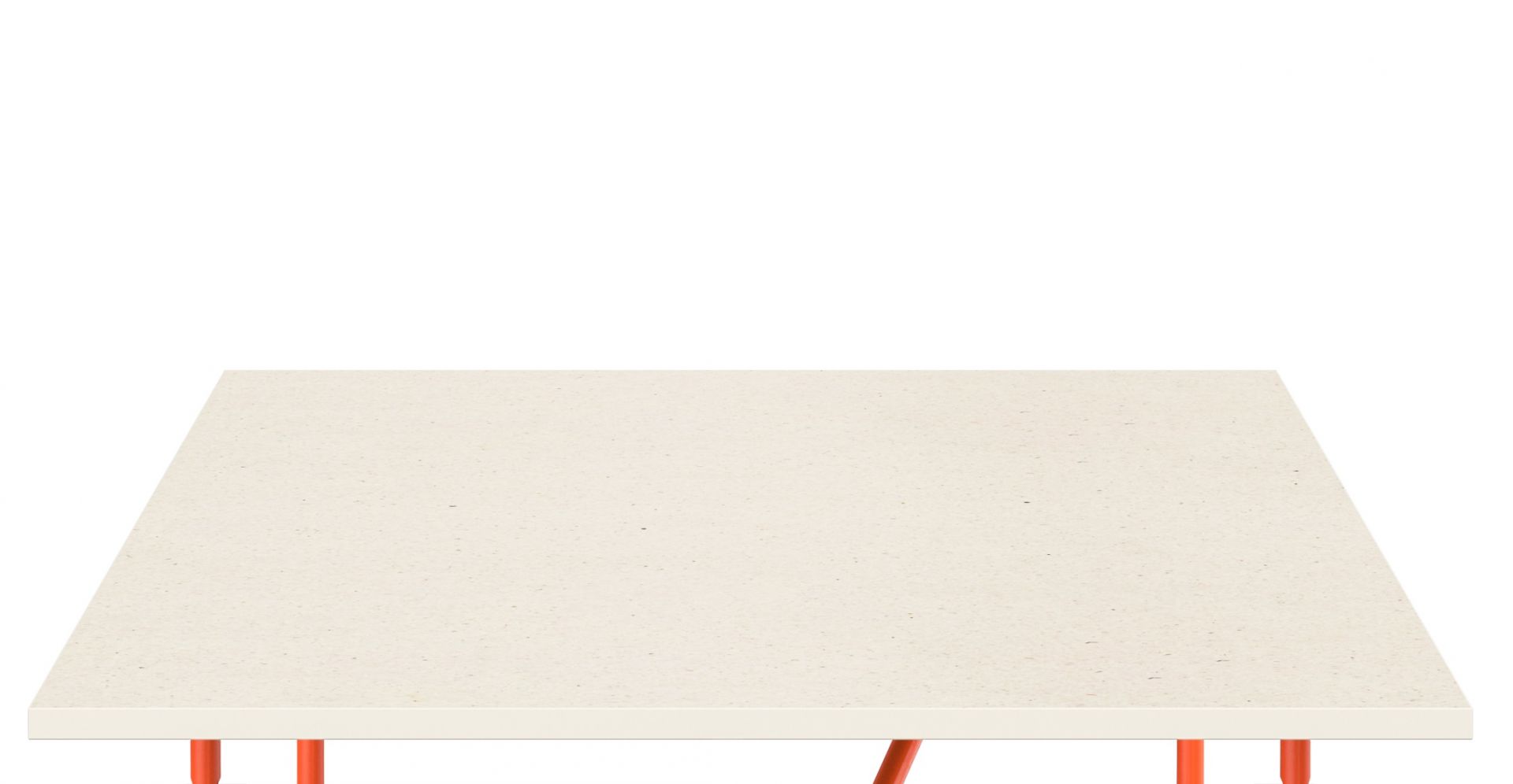 Detailansicht: Eiermann Tischplatte mit Kvadrat Bezug von Richard Lampert, modernes Design.