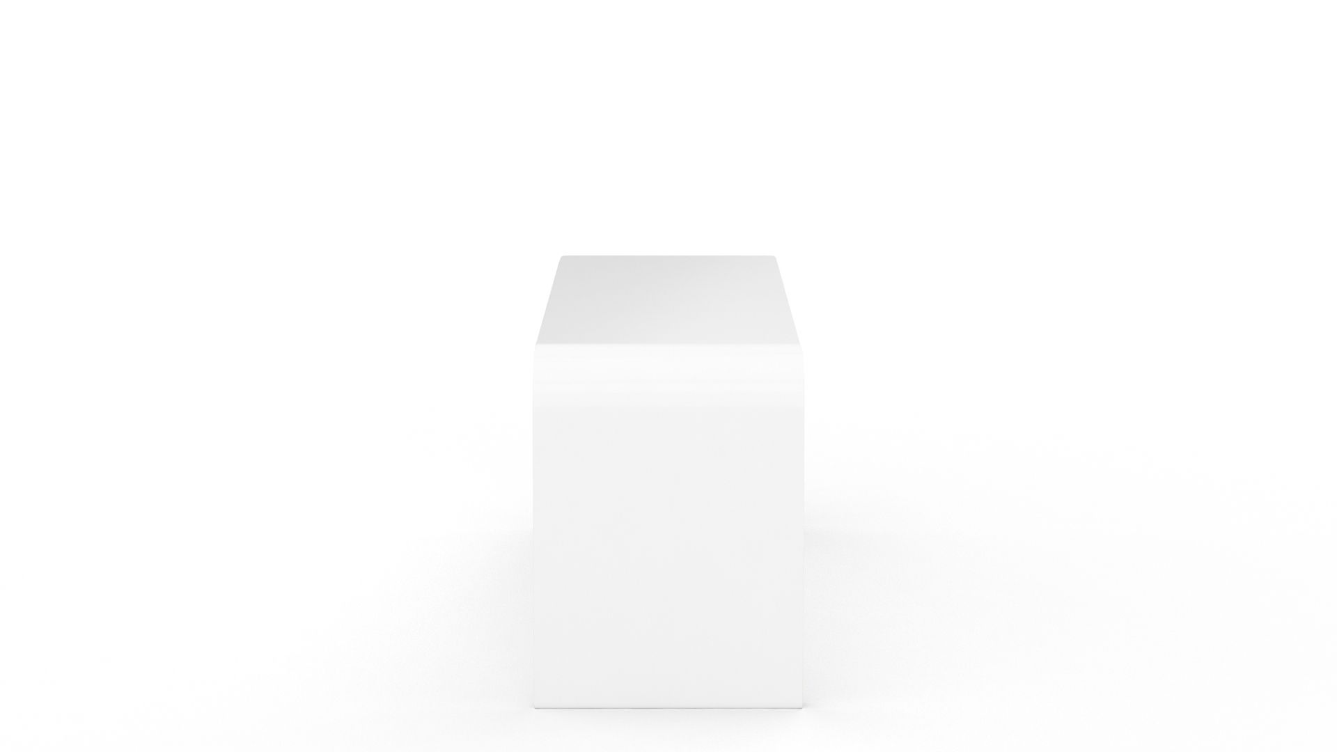 Weißer Tojo Hocker: Minimalistischer Sitzhocker für Wohnzimmer und Büro, modernes Möbeldesign.