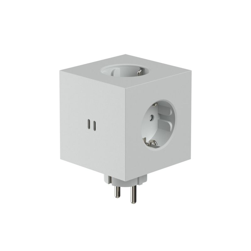 Avolt Square 2 Steckdosenwürfel Gotland Grau mit USB-C Anschluss für mehr Flexibilität.