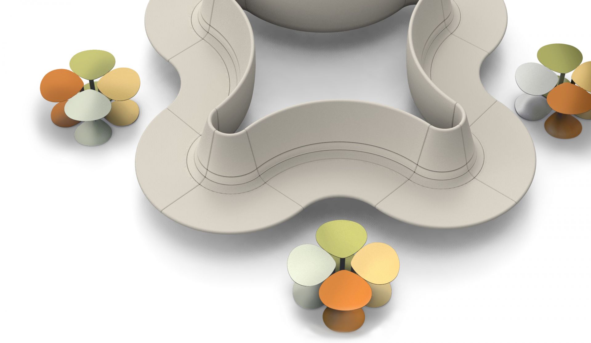 Detailaufnahme: Easy Boy Beistelltisch klein von Segis in Senfgelb, moderner Design-Tisch für Wohnzimmer und Büro.