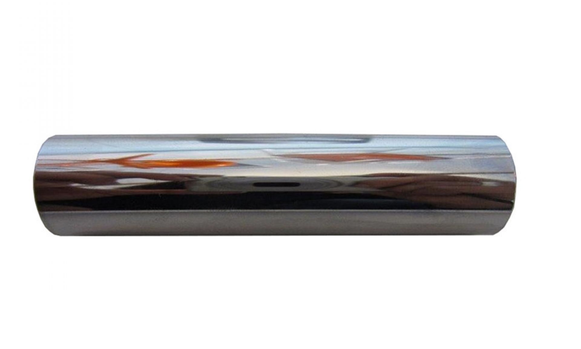 USM Haller Rohr, Standardrohr Ersatzteil 75 cm, verchromtes Stahlrohr für Möbelbausysteme, Detailaufnahme.