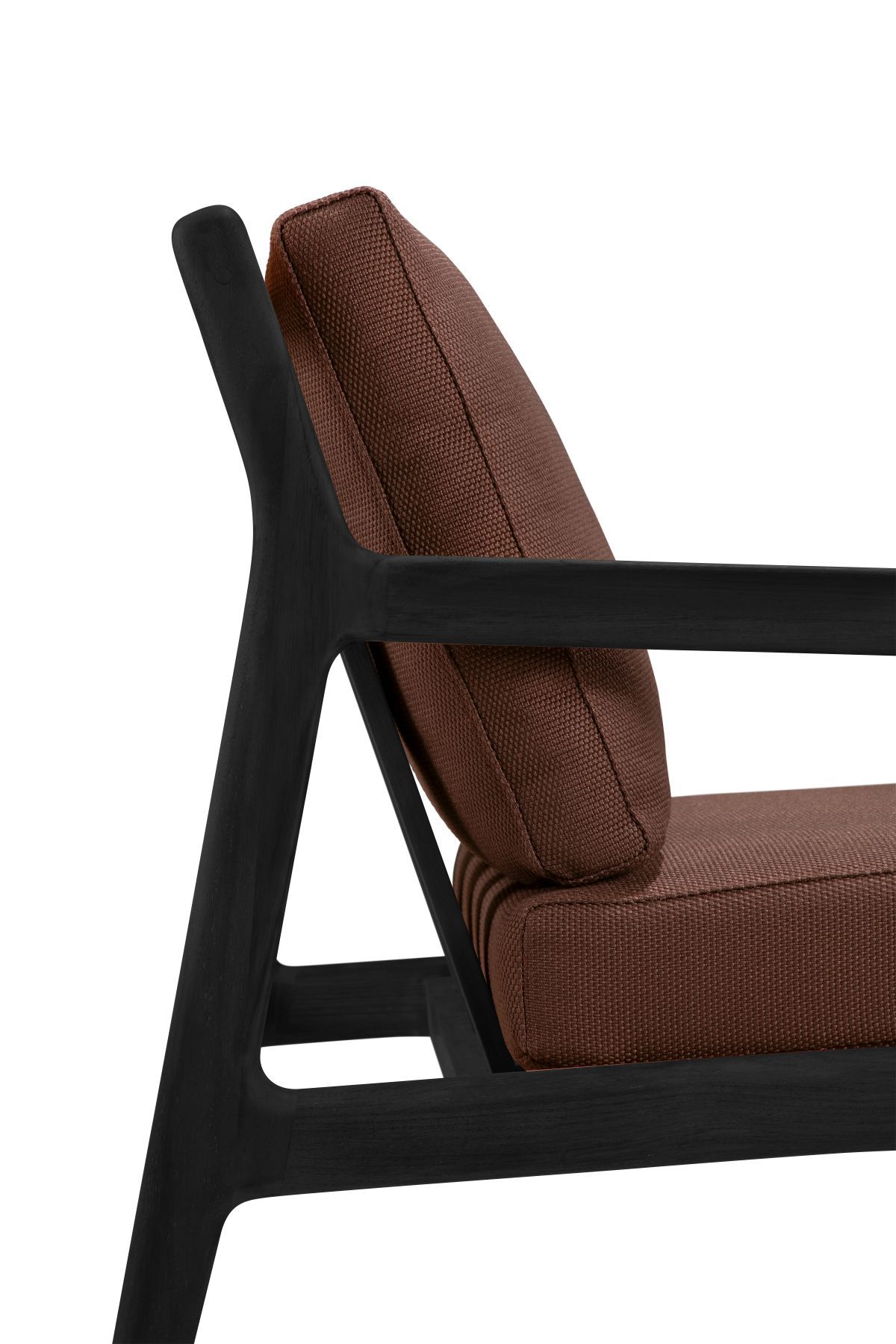 Jack Outdoor Loungesessel Teak Schwarz lackiert Burgundy Ethnicraft