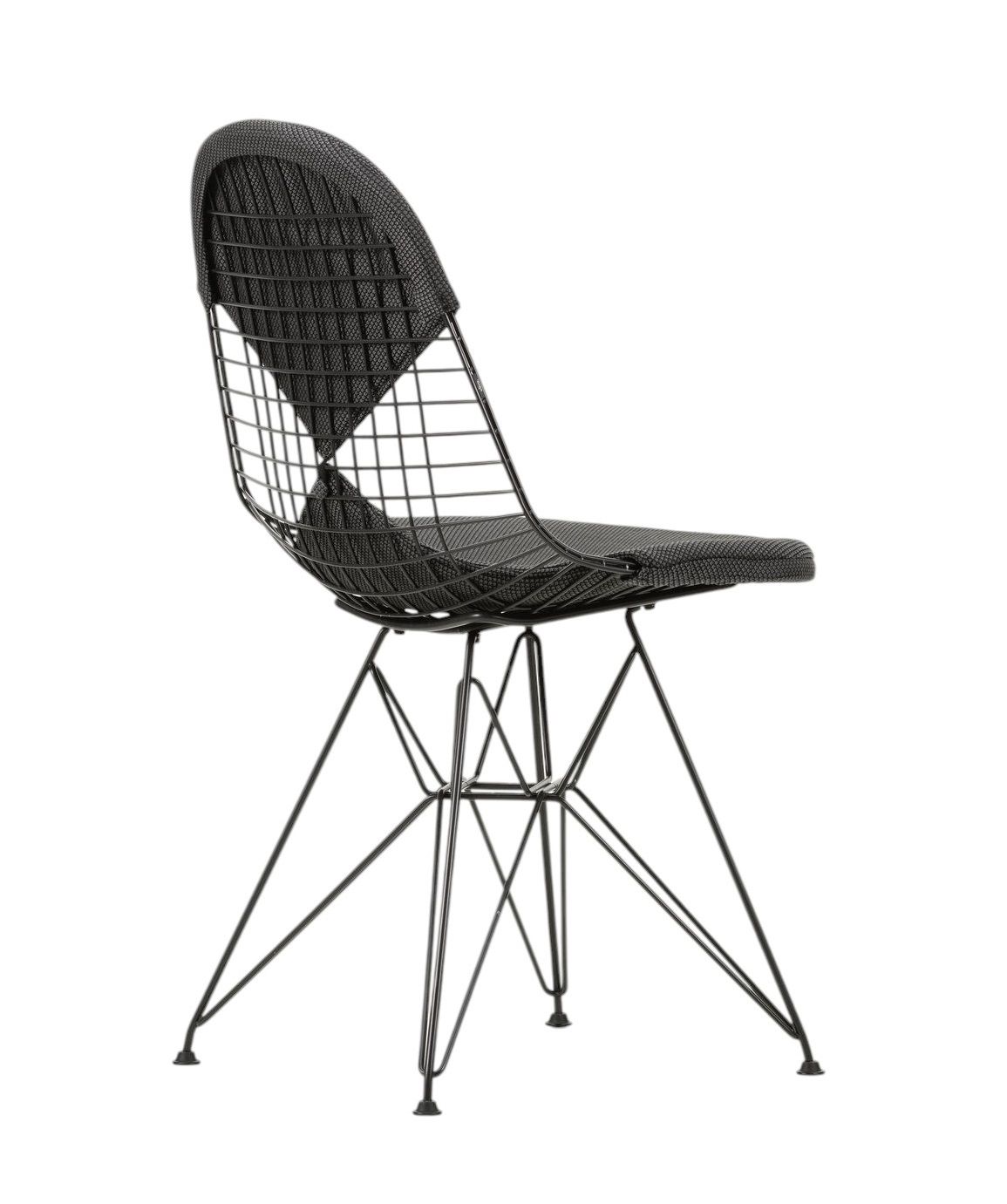 DKR-2 Wire Chair Stuhl mit Sitz und Rückenpolster Vitra