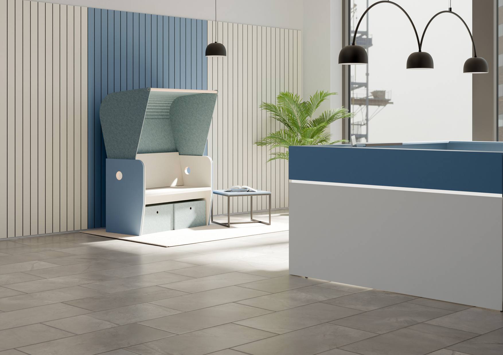 Baltic Strandkorb Besprechungs-/ Rückzugsplatz Palmberg