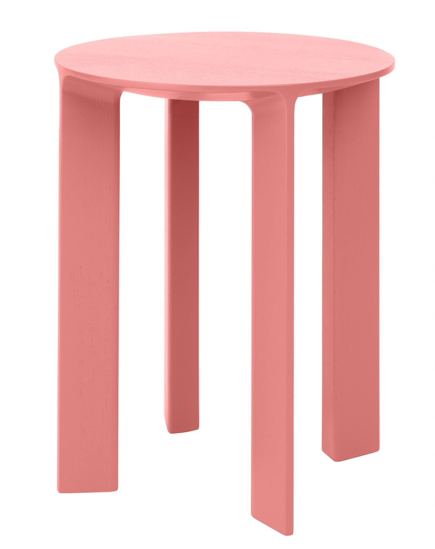 Rosa Schönbuch Hocker "Hans" aus Holz, runder Sitz, moderne Möbel für Wohnzimmer und Esszimmer.