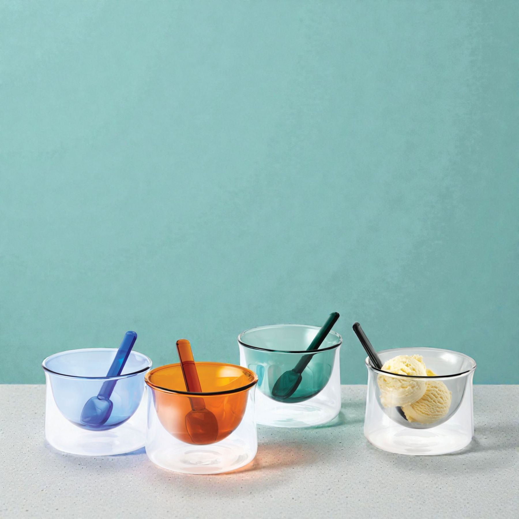 Gelato Becher mit Löffel Philippi