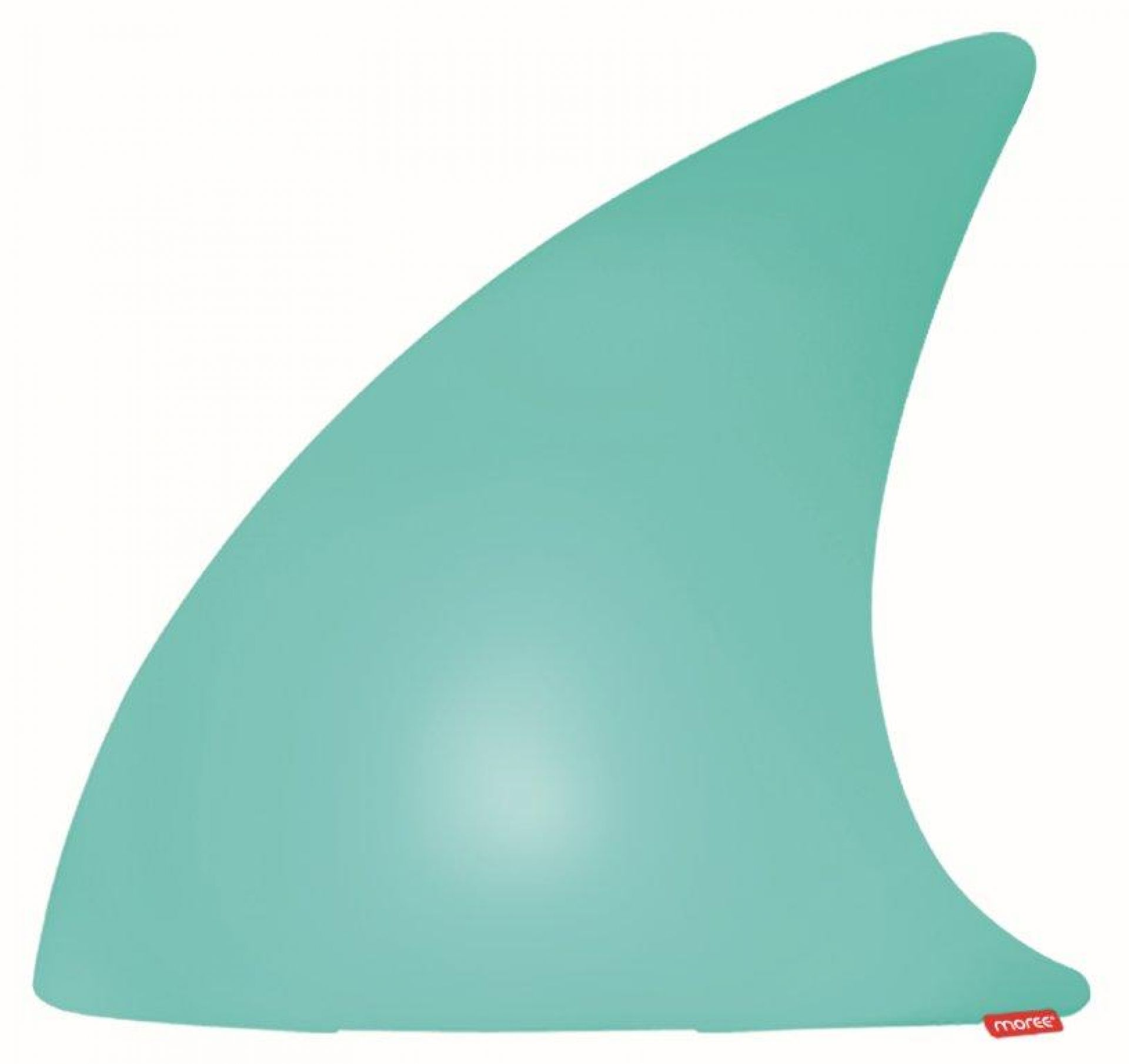Türkisfarbene Shark Haifischflosse Bodenleuchte von Moree, LED Outdoor Lampe für Garten und Terrasse.