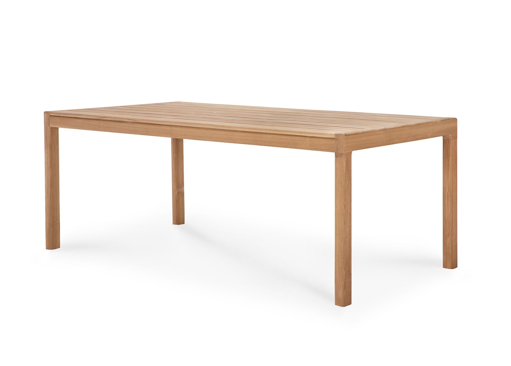 Rechteckiger Jack Outdoor Esstisch aus Teakholz von Ethnicraft, ideal für Garten und Terrasse.