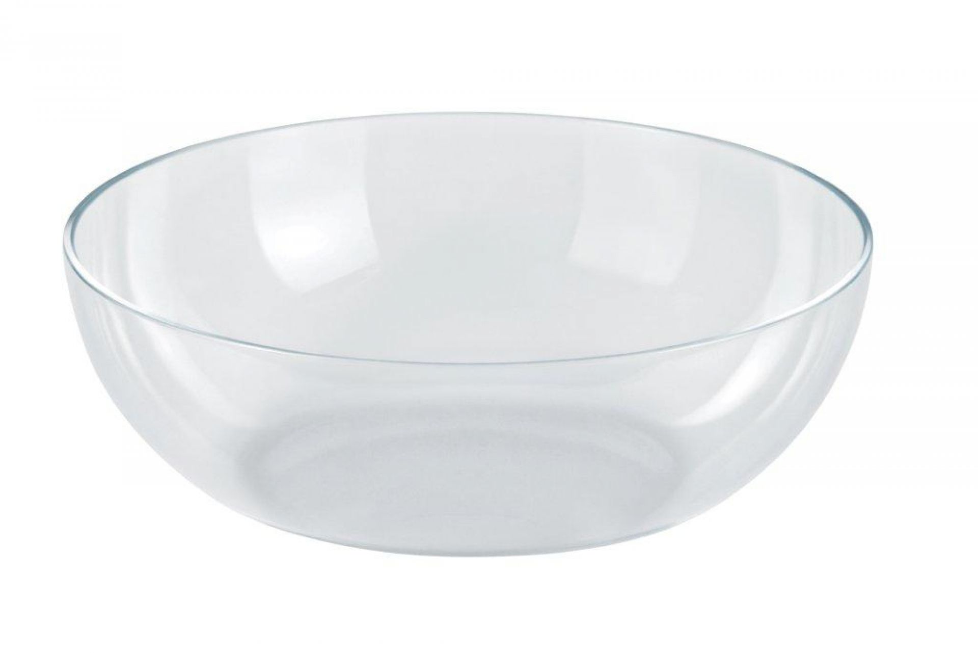 Klare Glasschale, Mediterraneo von Alessi, ideal für Salate oder Obst, Küchenaccessoire.