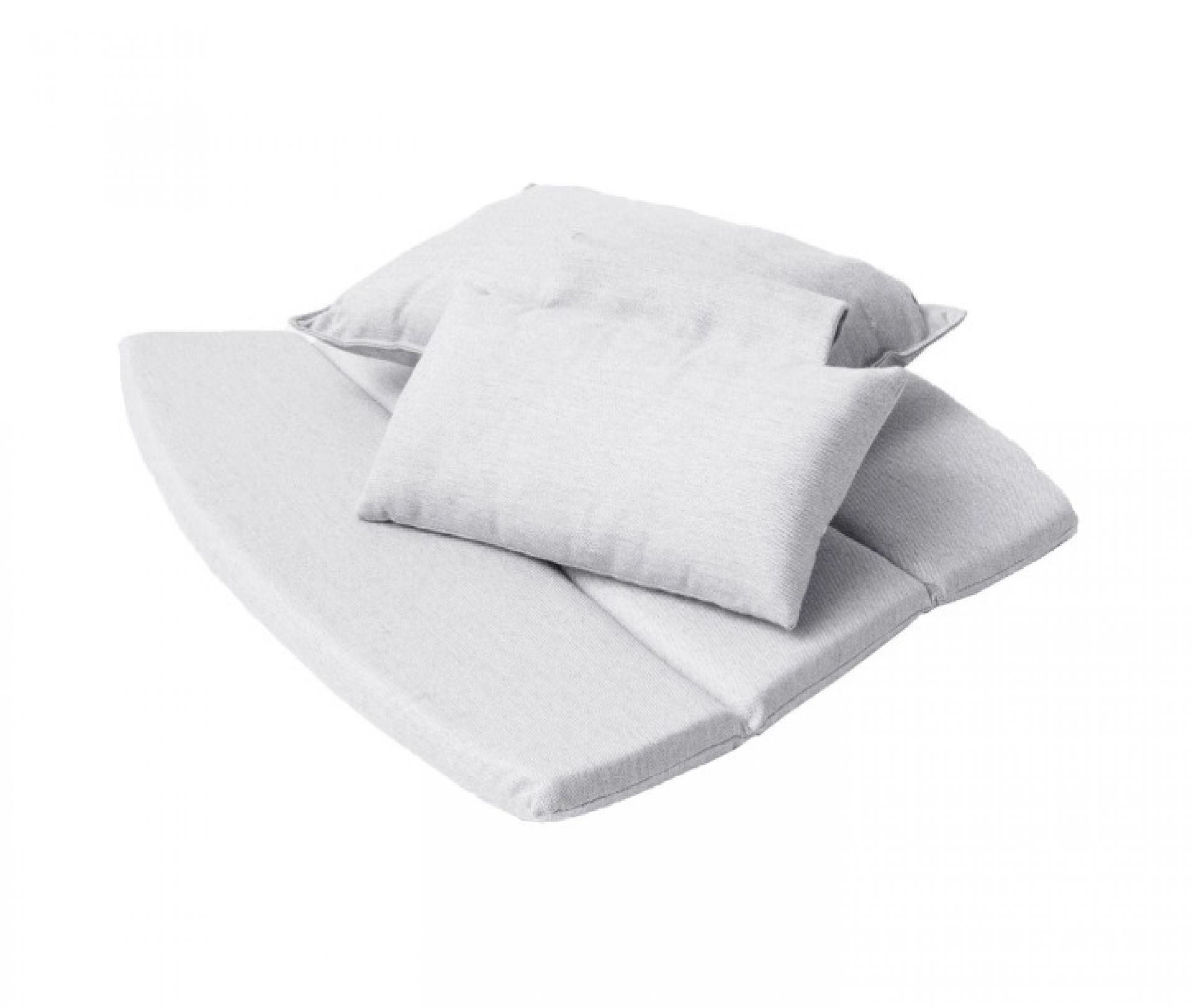 Breeze Kissensatz hellgrau für Cane-Line Outdoor Highbacksessel: Sitzkissen, Rückenkissen und Dekokissen.