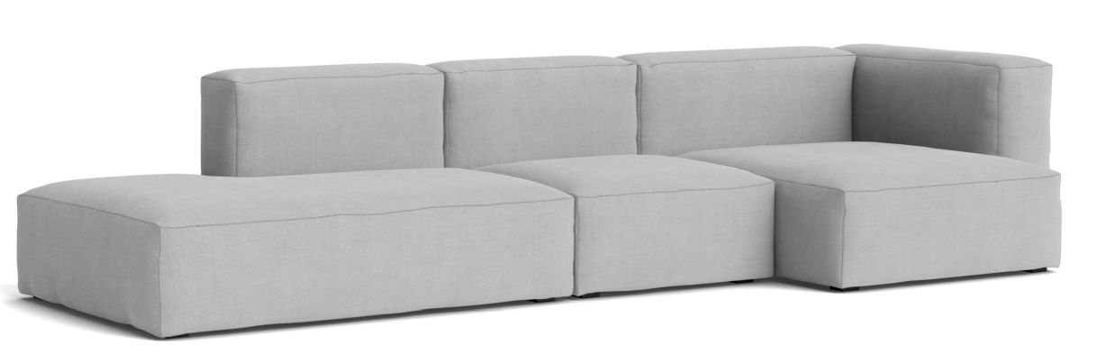 Helles Mags Soft Sofa, 3-Sitzer mit Armlehne rechts von Hay, modernes modulares Design.