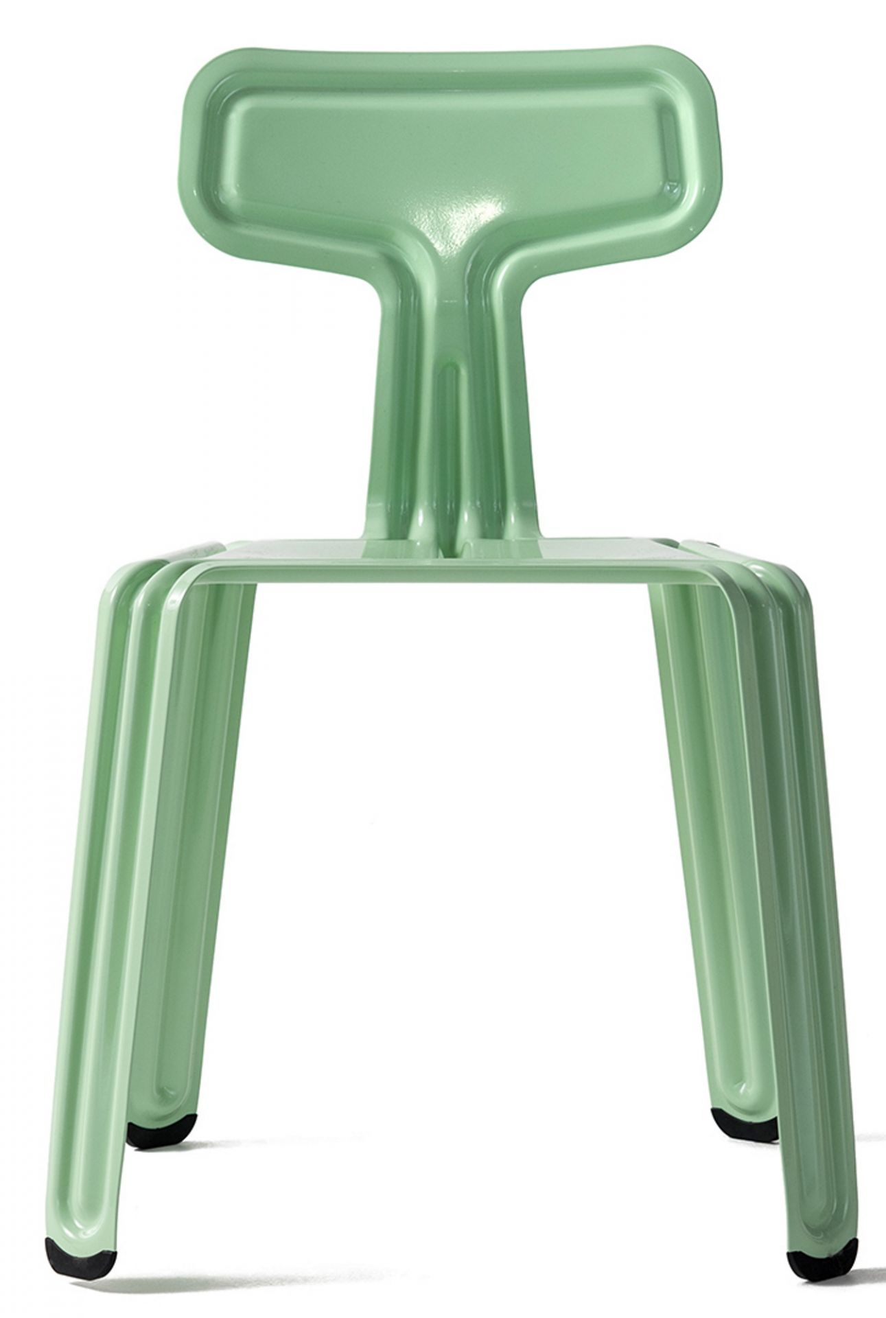 Grüner Pressed Chair Stuhl von Nils Holger Moormann, moderner Designstuhl für Esszimmer und Büro.