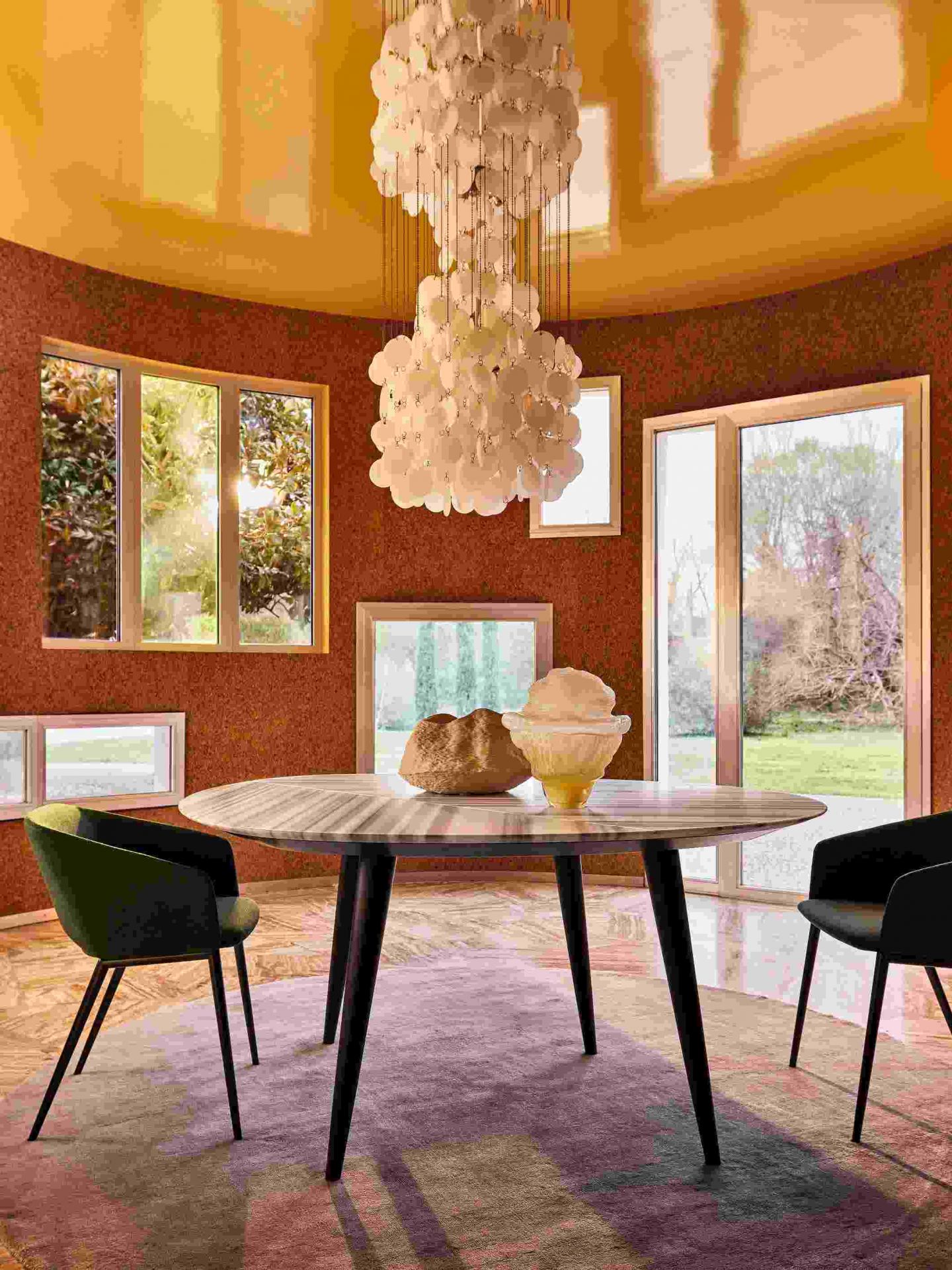 2318 Tweed Marble Esstisch B 160 cm Zanotta