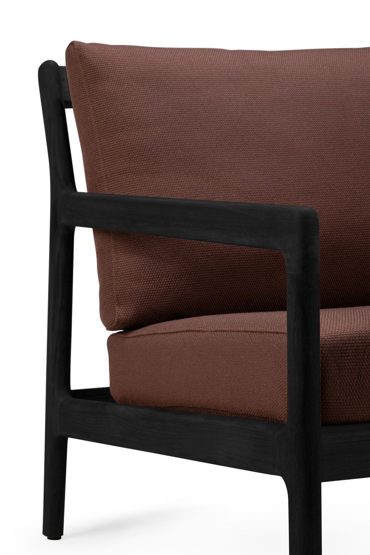 Jack Outdoor Loungesessel Teak Schwarz lackiert Burgundy Ethnicraft