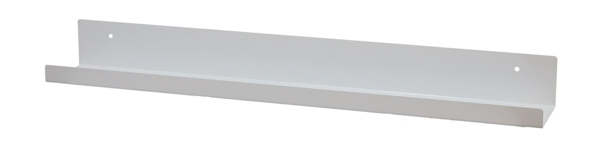 Weißes Jill Wandregal von Jan Kurtz, 80 cm breit, zur Wandmontage für Bücher und Dekoration.