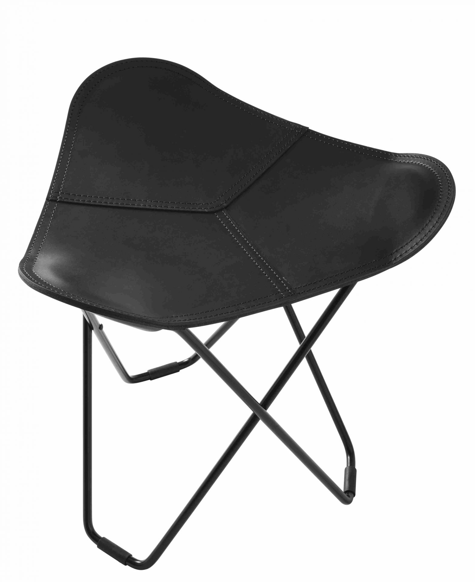 Pampa Flying Goose Hocker Cuero Schwarz - Leder Schwarz