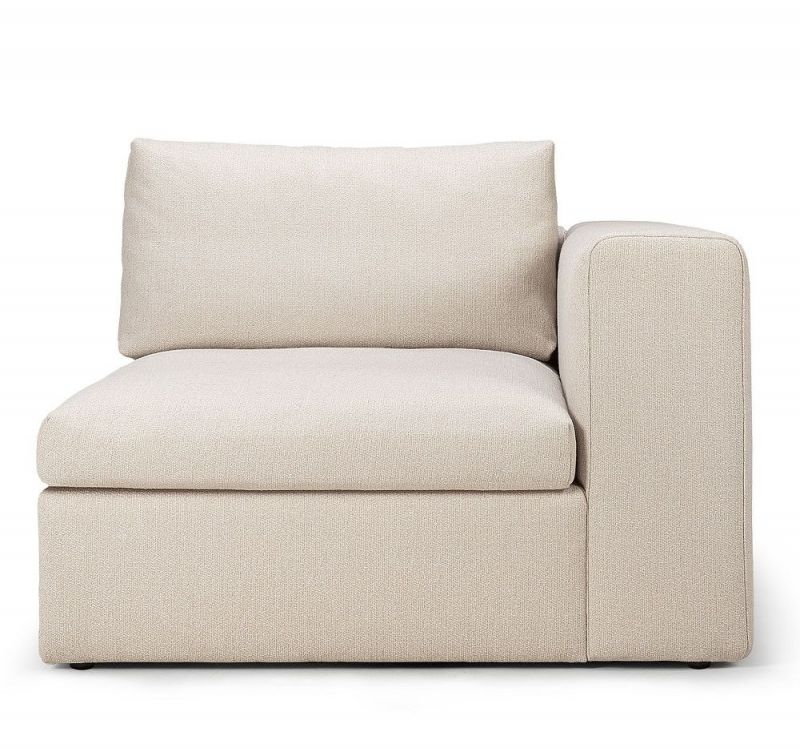Mellow Sofa in Off White Eco Stoff mit linker Armlehne von Ethnicraft.