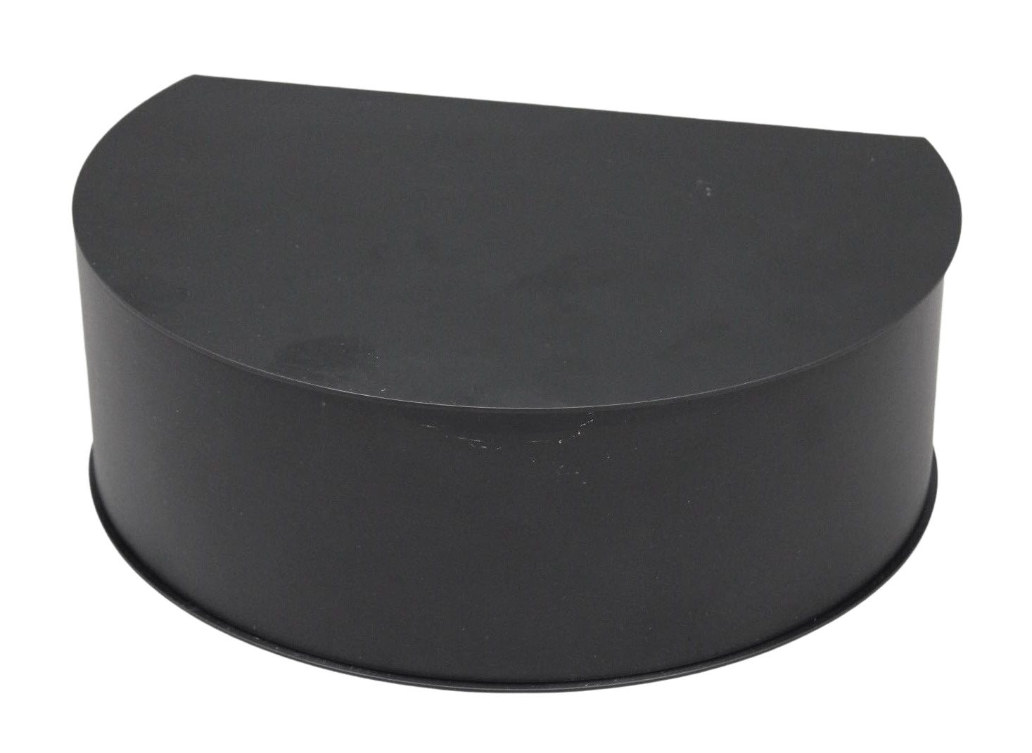 Wallie Wandschublade von Woud, schwarzes Wandregal als Mängelexemplar, halbrunde Form für die Wandmontage.