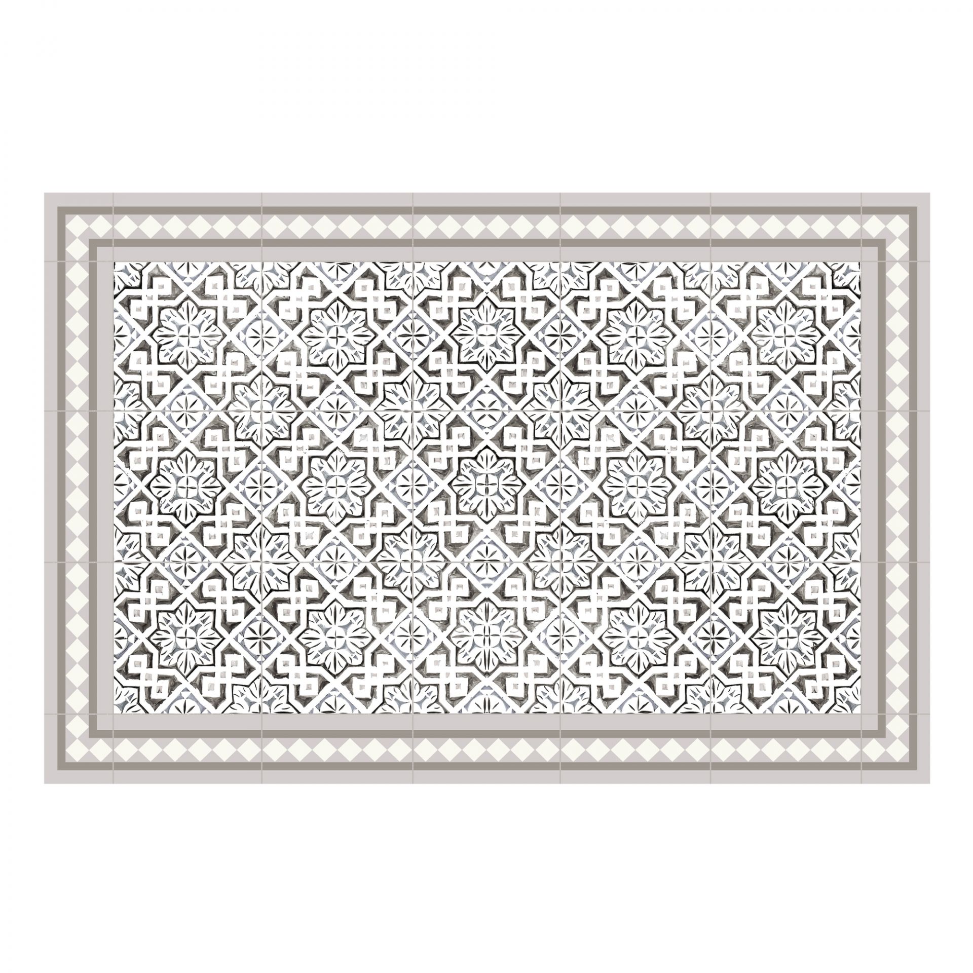 Matteo Vinyl Teppich Tiles Marrocan beige Contento EINZELSTÜCK