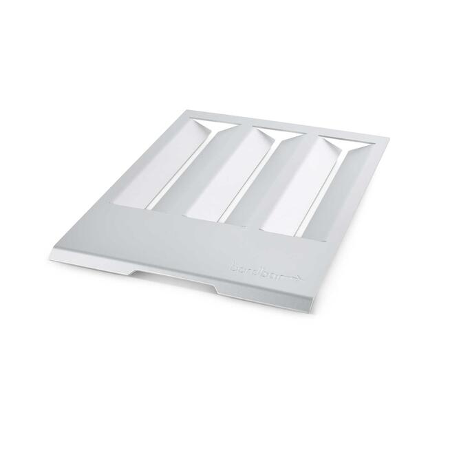 Silbernes Bordbar Zubehör: Serving Equipment Set mit Schlitzen für Flugzeugtrolley, Catering und Service.