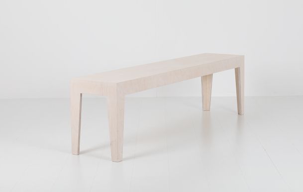 HILDE Bank B 140 cm / SCHWARZ Das ganze Leben EINZELSTÜCK