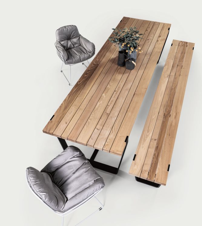 BB 11 Clamp Outdoor Tisch Akazie gebürstet geölt Janua