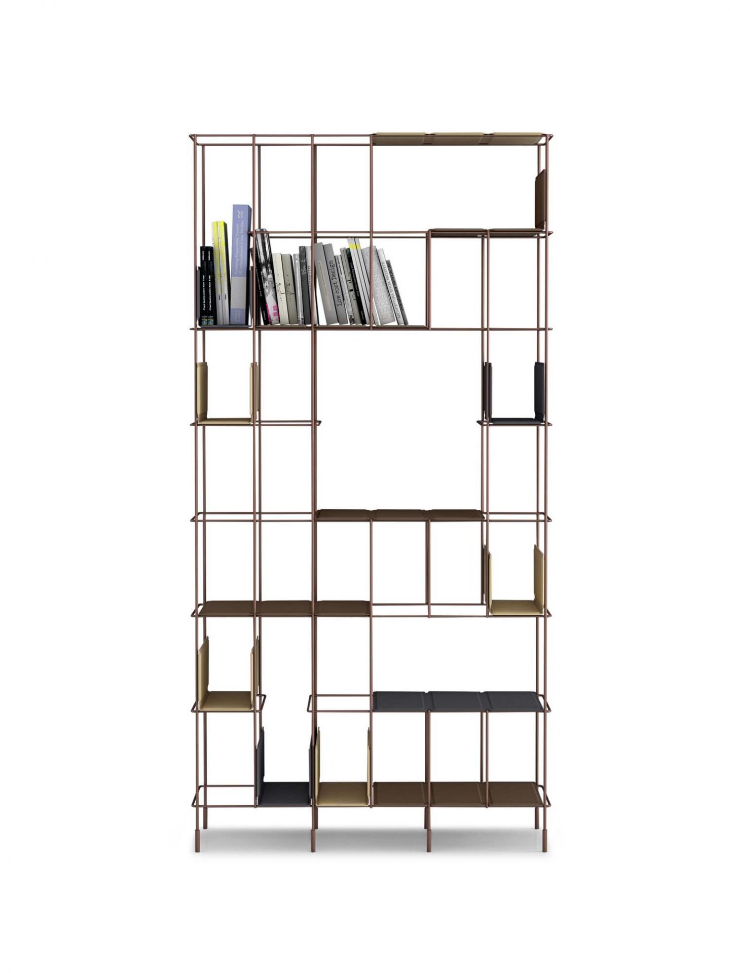 Network Bücherregal von Casamania Horm, modernes Design Bücherregal aus Metall mit Büchern.