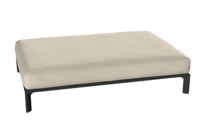 Vitra Anagram Sofa Plattform, 110x165 cm, in Beige mit schwarzem Gestell. Moderne Sitzgelegenheit.