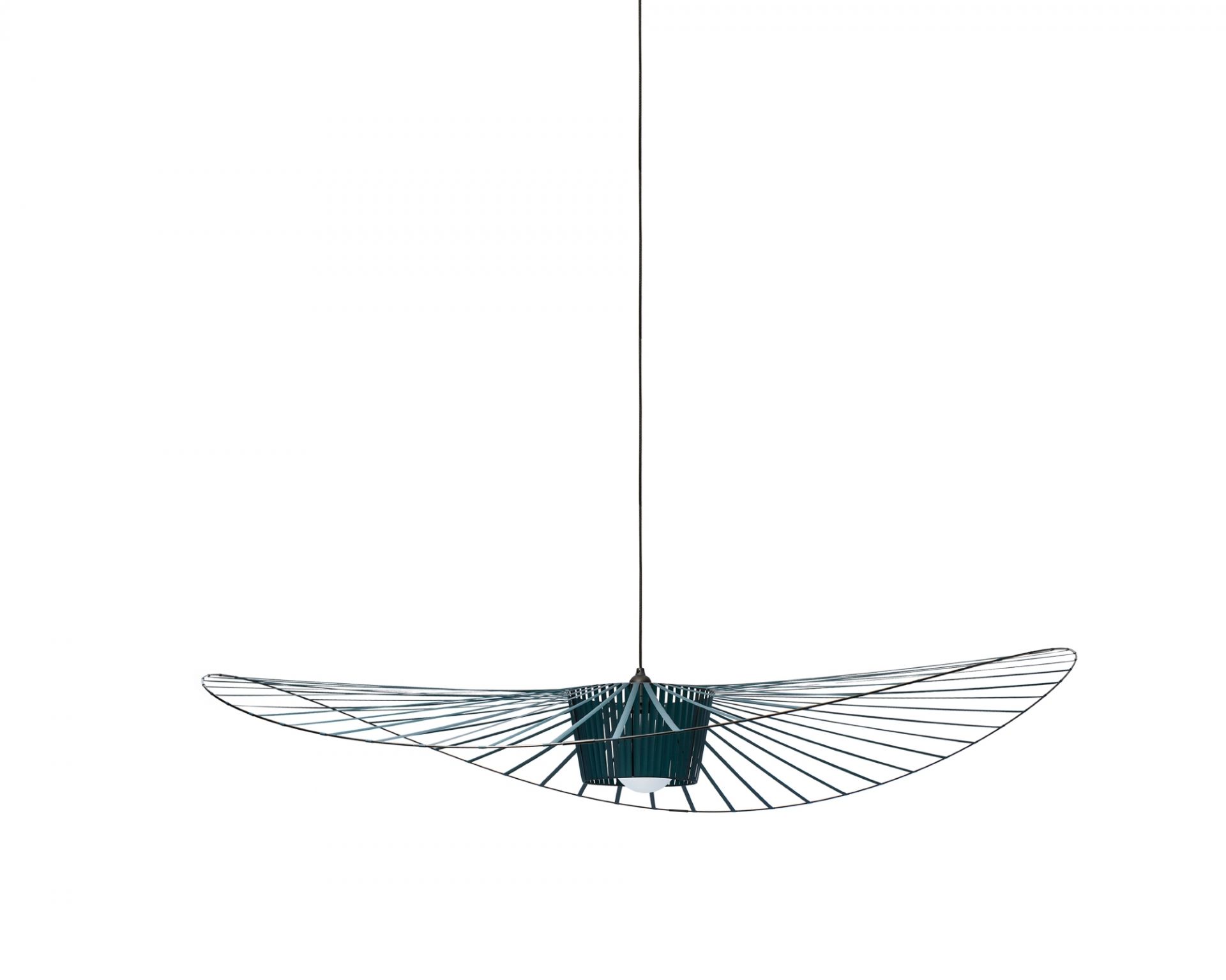 Vertigo Pendelleuchte Medium Grün von Petite Friture, modernes Design mit filigranem Lampenschirm.