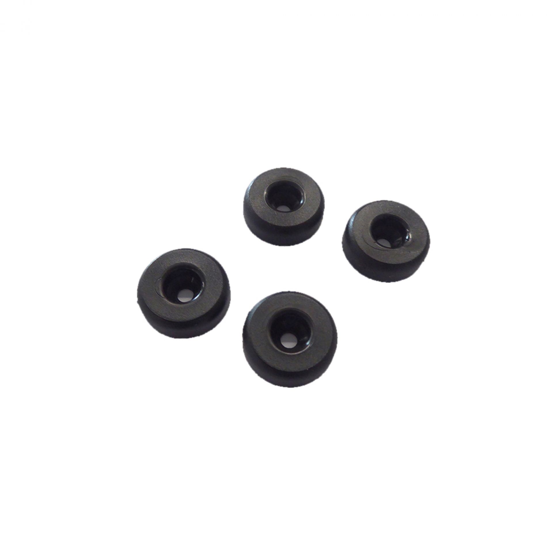 Schwarze Kunststoffgleiter für Eames Chair (DSW/DAW/DKW) im Set, Möbelgleiter für optimalen Bodenschutz.