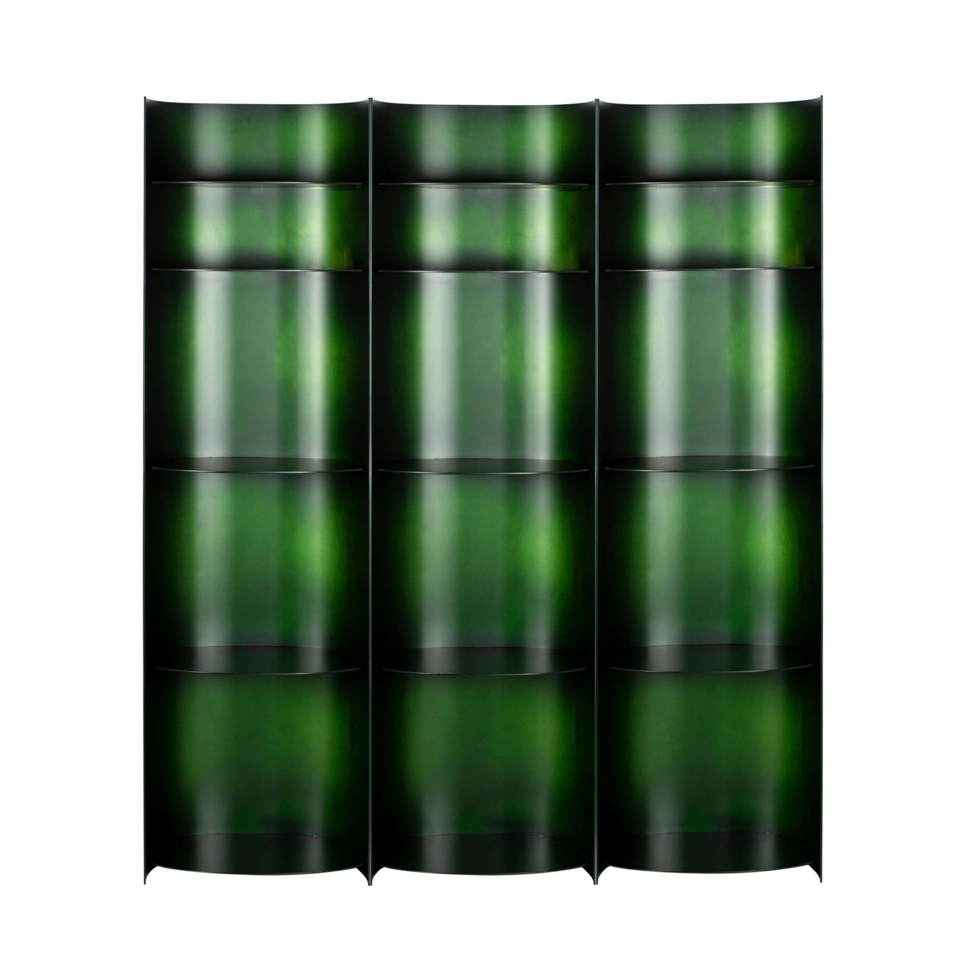 Como Regal Raumteiler in Grün: Moderner Paravent für Wohnzimmer und Büro.