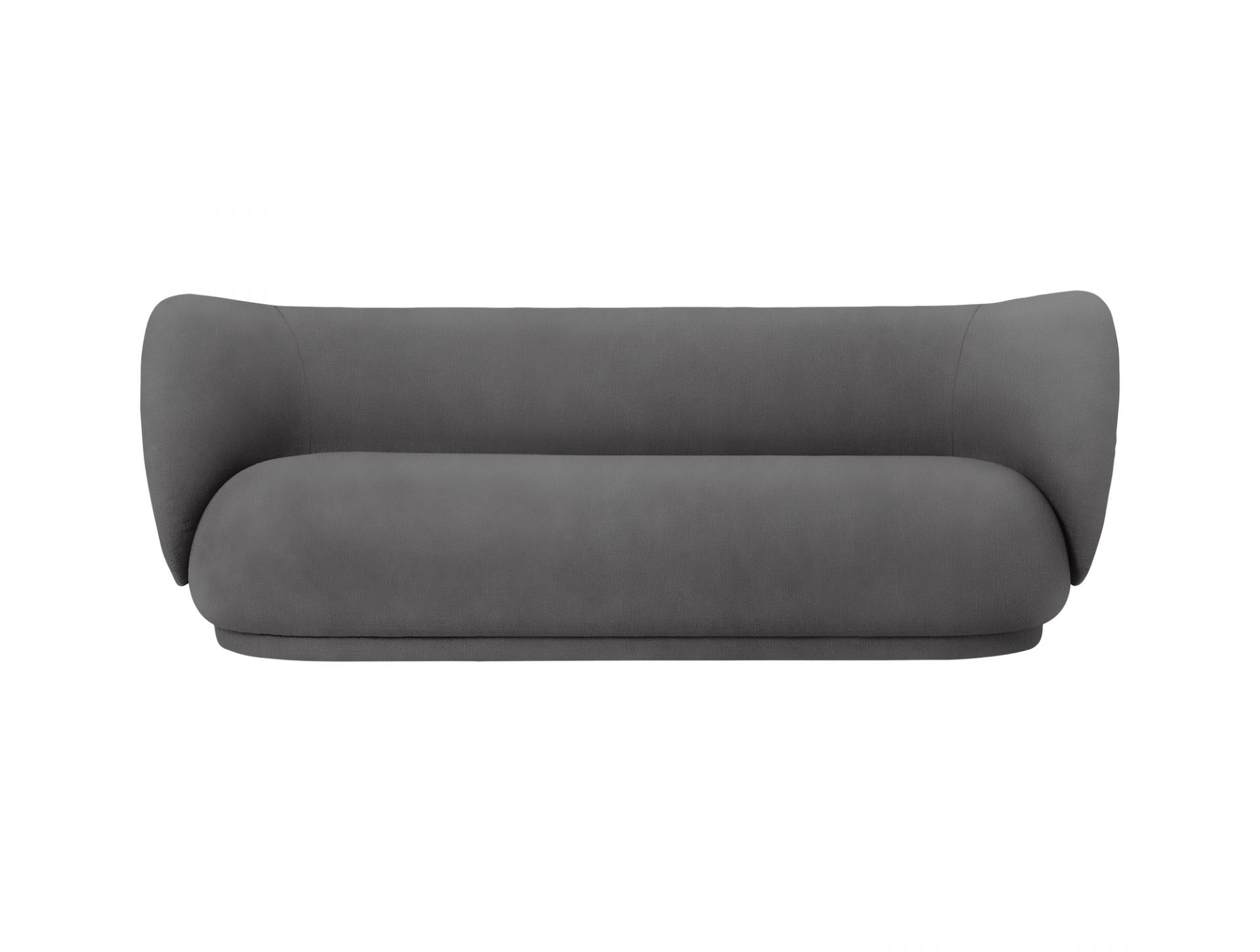 Graues Rico Sofa von Ferm Living, einladendes Design für Wohnzimmer und Lounge-Bereiche.