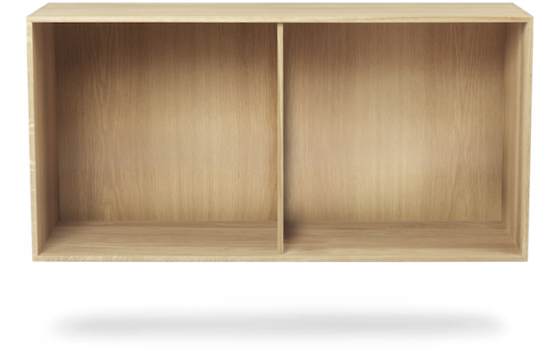 Horizontales FK63 Bücherregal von Carl Hansen & Søn, 36 cm tief, aus hellem Holz.